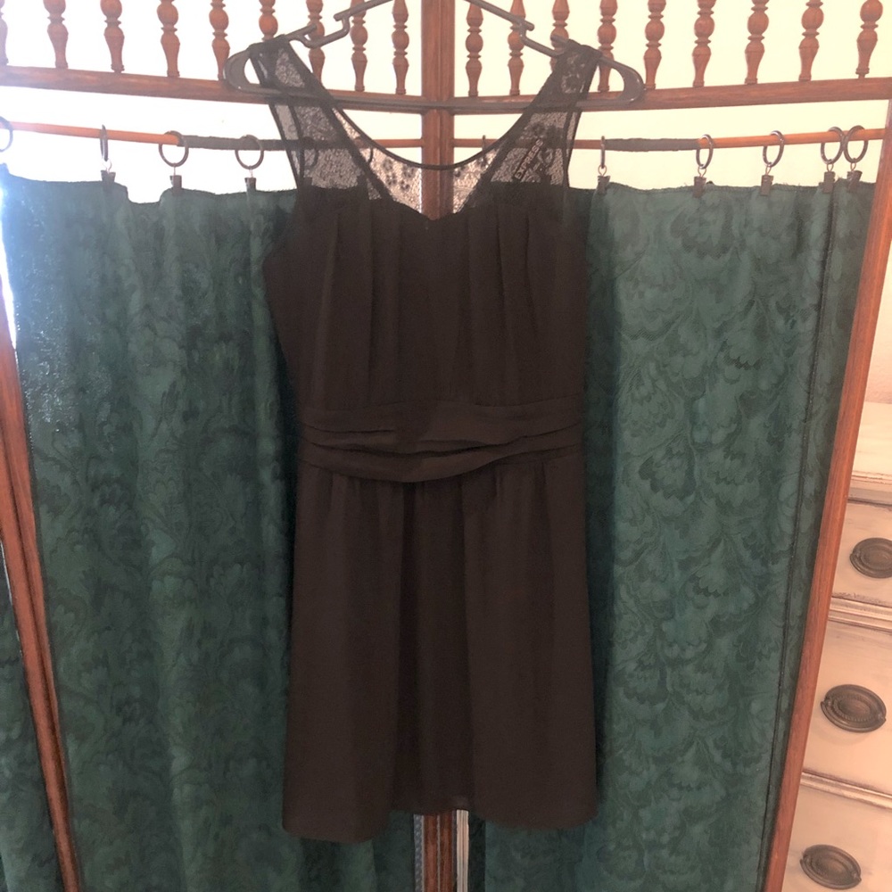 Express Black Dress with Lace Top